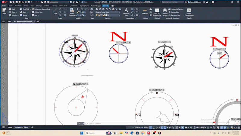 Premium Dynamic North Arrow (Metric)